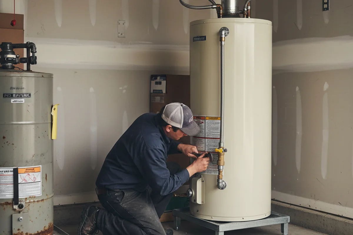Water heater and shutoff valve replacement in Parryville